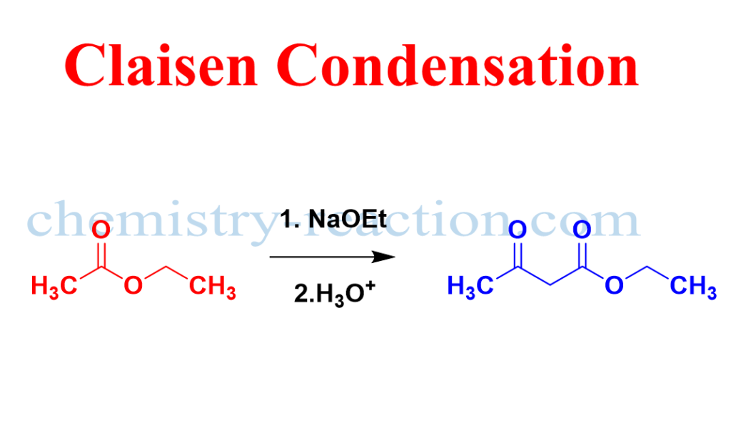 claisen condensation reaction.JPEG and acetoacetic-ester condensation image